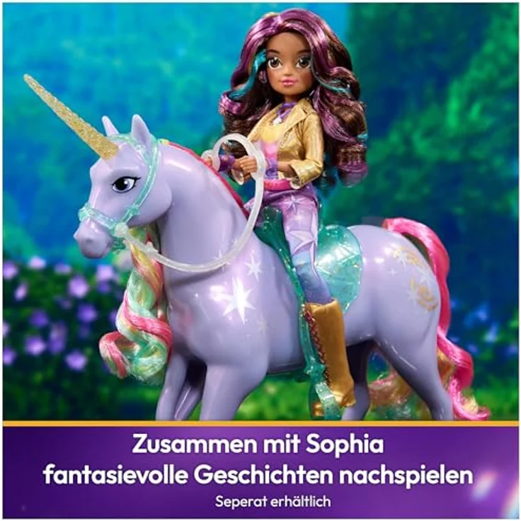 Amigo Spiel Freizeit GmbH Unicorn Academy Fashion Unicorn Wildstar, 28 cm Sammelfigur mit metallischen Light-Magic-Markierungen und abnehmbarem Zubehör – Bild 5