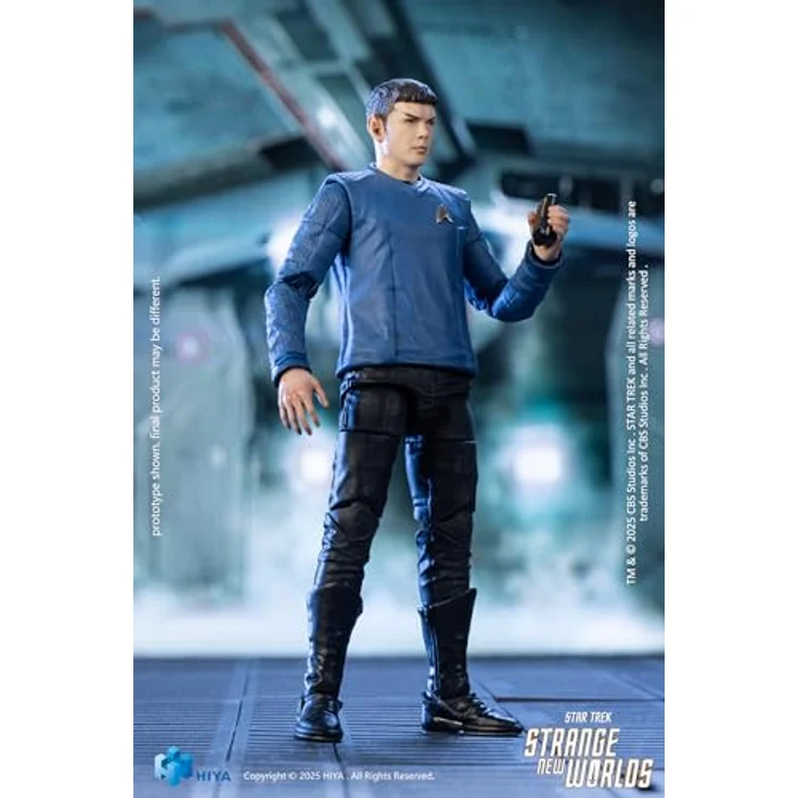 Hiya Toys Star Trek Strange New Worlds Exquisite Mini Series Actionfigur 1/18 Spock, 11 cm, detailreiche Figur mit Zubehör in Fensterbox – Bild 3