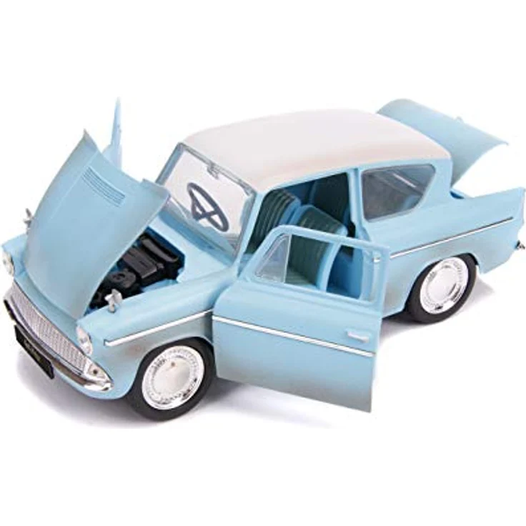 Jada JA31127 1:24 1959 Ford Anglia mit Harry Potter Figur, rostig blau – Bild 6