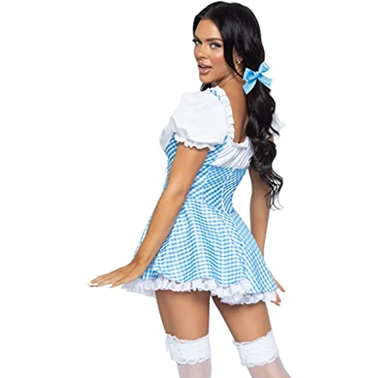 Scala Gingham Kostüm, blauer und weißer Anzug, Größe S, modern und sexy mit hoher Bewegungsfreiheit – Bild 2