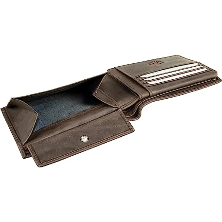 Bugatti Volo Geldbeutel Männer Leder - Geldbörse Herren Braun - Portmonaise Portemonnaie Portmonee Brieftasche Wallet Ledergeldbeutel – Bild 4