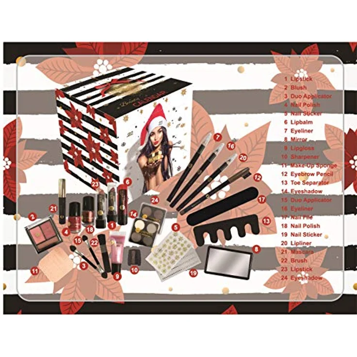 ACCENTRA Adventskalender Accentra Würfelförmiger Dekorativkosmetik Adventskalender für Teenager, Mädchen und Frauen – Bild 5