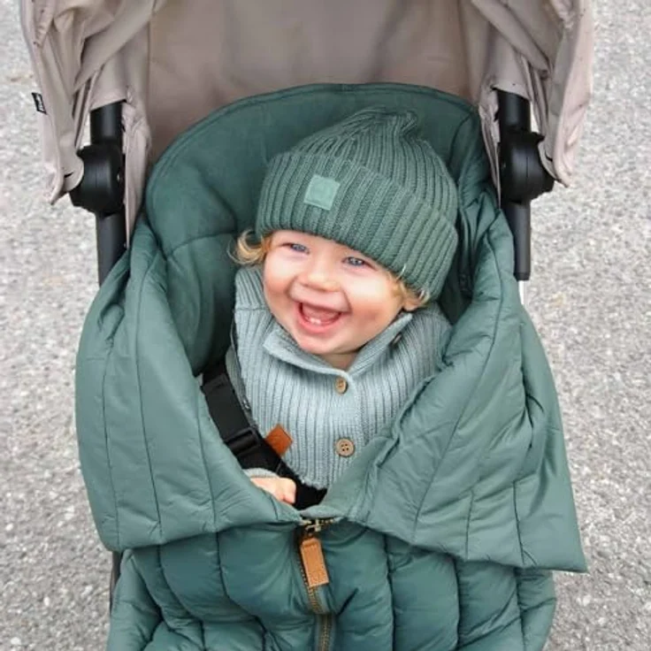 Elodie Details Universeller Fußsack für Kinderwagen, recyceltes Material, wasserabweisend, Minesota Green – Bild 2