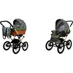 Babylux BabyLux ALU 2in1 Kinderwagen für Neugeborene und Kleinkinder – Max. 15kg – Olive Star Gold Frame, Multifunktional, Elegant, Sicher – in verschiedenen Farben erhältlich