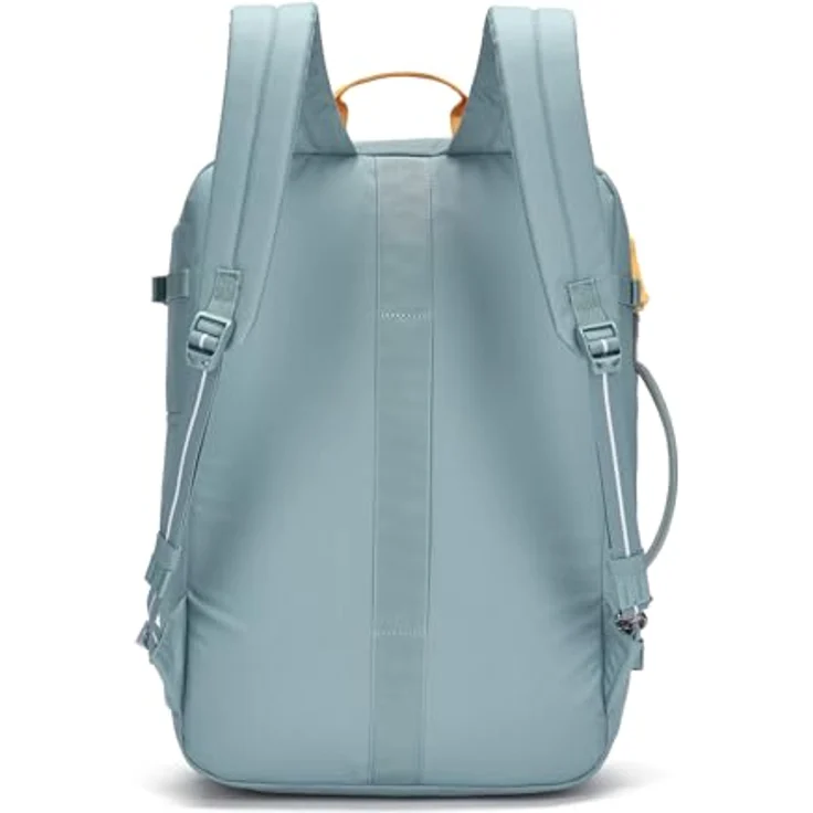 Pacsafe Trekkingrucksack GO 34L Carry-On, Diebstahlsicherer Reiserucksack aus wasserabweisendem, recyceltem Polyester, passend für Flugzeuggepäckfächer – Bild 3