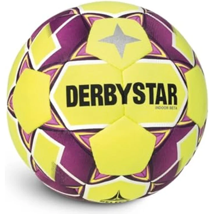 Derbystar Fussball Indoor Beta v24, Weiß, 5 - Hochwertiger Fußball für Indoor-Spiele – Bild 1