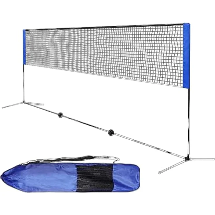 Best Sporting Volleyballnetz Outdoor 4 in 1 I Badmintonnetz 310cm breit I Badminton Netz Garten höhenverstellbar – Bild 8