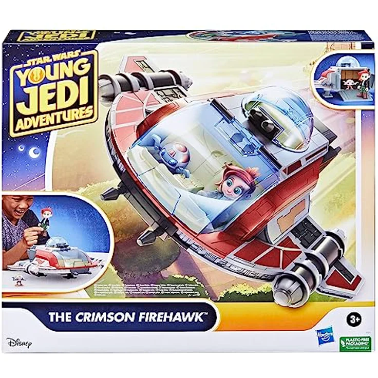 Star Wars Crimson Firehawk, 43 cm Star Wars Raumschiff mit 2 Star Wars Action-Figuren, Star Wars Spielzeug für Kinder – Bild 2