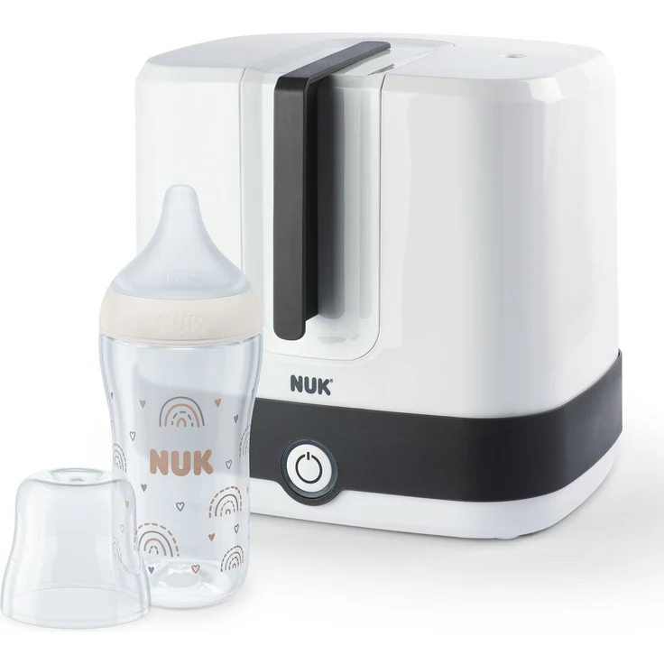 Nuk Dampfsterilisator Vario Express + Gratis PP-Flasche Perfect Match 260 ml, schnelle Desinfektion in 6 Minuten