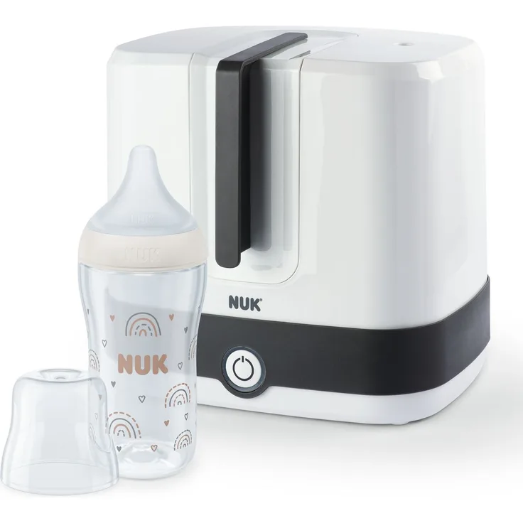 Nuk Dampfsterilisator Vario Express + Gratis PP-Flasche Perfect Match 260 ml, schnelle Desinfektion in 6 Minuten
