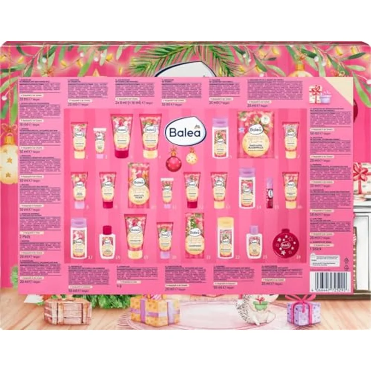 Balea Adventskalender 2024-24 Beauty Produkte für Gesicht, Körper und Haar - It's beginning to look a lot like christmas, 1 St. – Bild 2