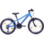 BERLIN BIKE Mountainbike MTB1 Kid: 20 Zoll Aluminiumrahmen, 21-Gang Shimano, Mountainbike für Kinder bis 140 cm Körpergrösse (Blau)