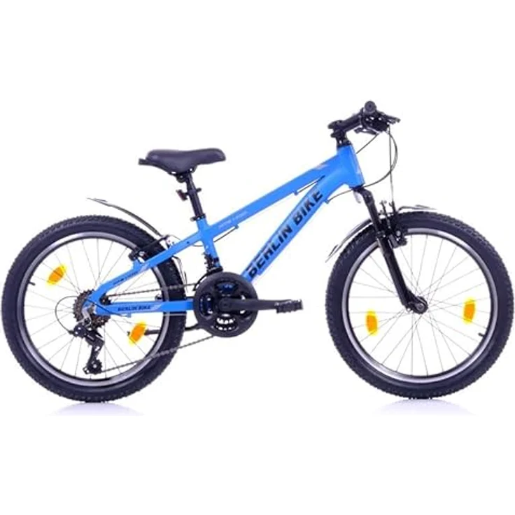 BERLIN BIKE Mountainbike MTB1 Kid: 20 Zoll Aluminiumrahmen, 21-Gang Shimano, Mountainbike für Kinder bis 140 cm Körpergrösse (Blau) – Bild 1