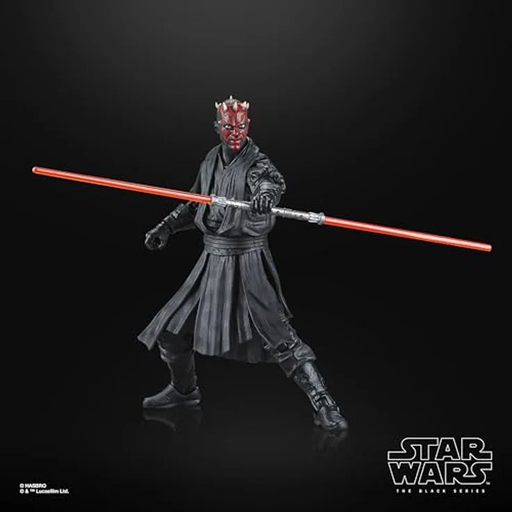 Star Wars The Black Series Darth Maul, Action-Figur 15 cm mit Doppelklingen-Lichtschwert aus "Die dunkle Bedrohung" – Bild 5