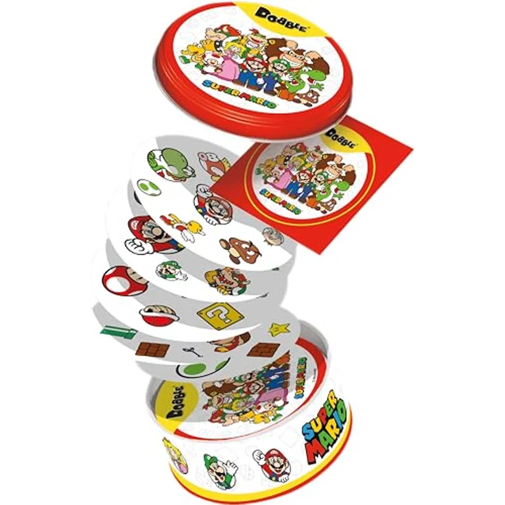 Zygomatic Dobble Super Mario, Familienspiel Kartenspiel, 2-8 Spieler, Ab 6+ Jahren, 15 Minuten, Deutsch, Mehrsprachig - Preisvergleich – Bild 5