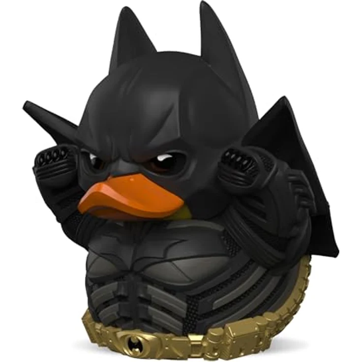 TUBBZ Erstausgabe: Batman Der Dunkle Ritter - Cosplaying-Gummiente Vinylfigur, 9 cm groß, in stapelbarer Badewannen-Vitrine mit Batman-Logo – Bild 1