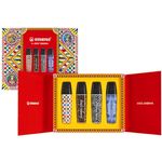 STABILO Textmarker - BOSS ORIGINAL x DOLCE&GABBANA - 4er Premium-Box - limitierte Edition, Pastellfarben und Schwarz