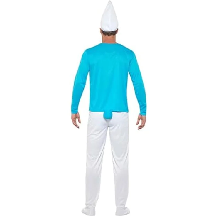 Funidelia Offizielles Schlümpfe Kostüm für Herren, Blau, inklusive Oberteil, Hose mit Stiefelüberzug, Schwanz und Mütze, Größe 3XL für Karneval und Halloween – Bild 2