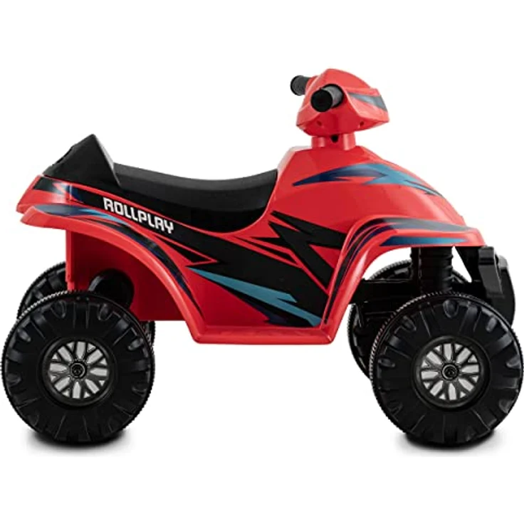 Rollplay Mini Elektro-Quad Racing, Elektrofahrzeug für Kinder ab 1,5 Jahren, 6 Volt, 3 km/h, rot, bis max. 35 kg, mit gepolsterten Griffen und niedrigem Einstieg - 26641 – Bild 4