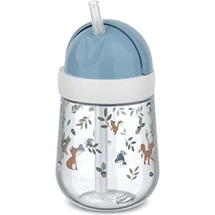 Mepal Mio Little Dutch, Strohhalmbecher für Kleinkinder ab 9 Monaten, auslaufsicher, spülmaschinengeeignet & BPA-frei, 300 ml, Forest Friends