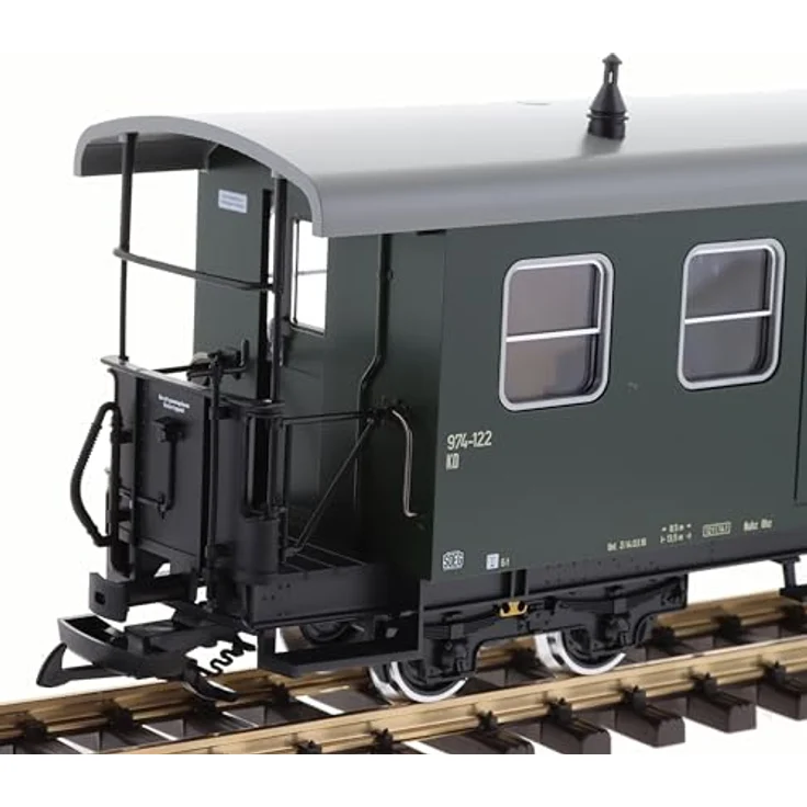 LGB 36380G Gepäckwagen der SOEG, Modelleisenbahn-Wagen mit originaltreuer Farbgebung, 57,5 cm Länge – Bild 3