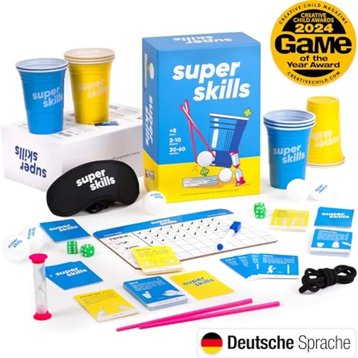 The World Game Super Skills, Gesellschaftsspiel auf Deutsch mit 120 Aufgabenkarten, für Kinder, Jugendliche & Erwachsene – Bild 2