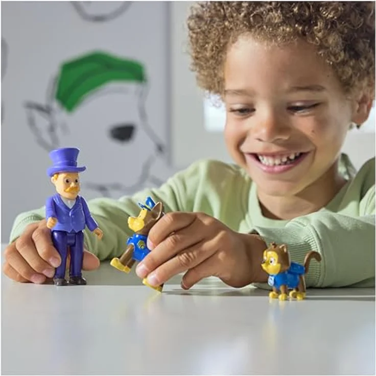 PAW PATROL Hero Pups – Actionfiguren-Set mit 1 Chase Hundefigur, 1 Chaos-Kätzchen Figur und 1 Bürgermeister Besserwisser Figur, Spielzeug für Kinder ab 3 Jahren – Bild 4