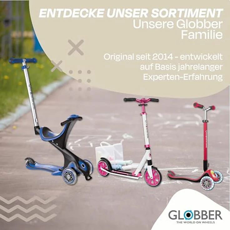 Globber PRIMO FOLDABLE LIGHTS ECO, Dreiradscooter mit Leuchtrollen, kokusweiß, höhenverstellbar und klappbar – Bild 8