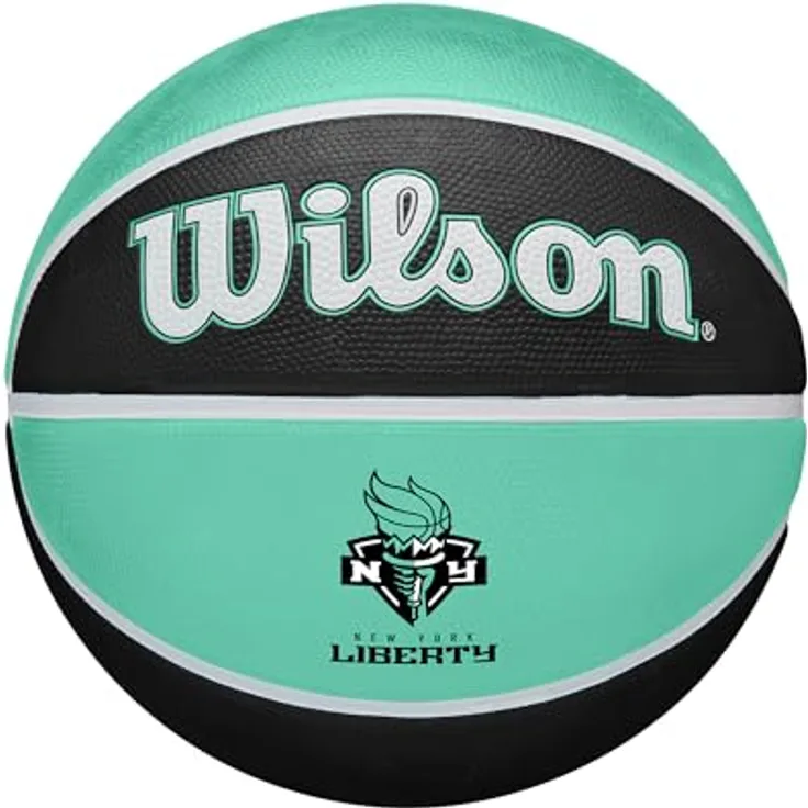 Wilson WNBA Team Tribute Basketball, New York Liberty, royal, Größe 6, mit verbessertem Grip für Innen- und Außenplätze