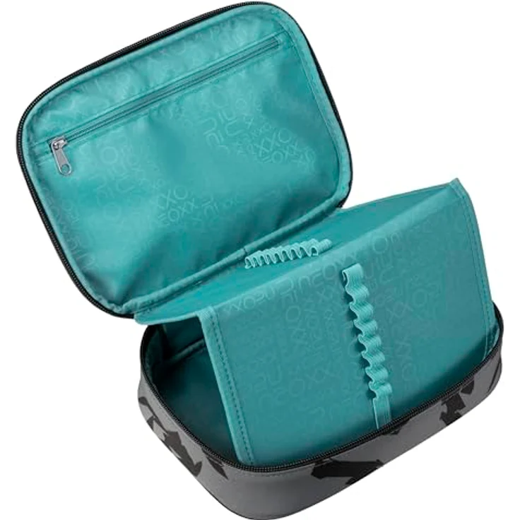 neoxx Schlamperbox Dunk Dragon Thunder, Platz für 1 Geodreieck, Stifte-Flap mit 26 Stifteschlaufen, 23,5 x 17 x 6,5 cm, aus recycelten PET-Flaschen – Bild 4