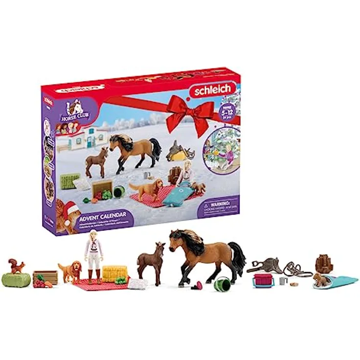 schleich 98982 Adventskalender 2023 HORSE CLUB, ab 5 Jahren, HORSE CLUB - Spielset, 24 Teile