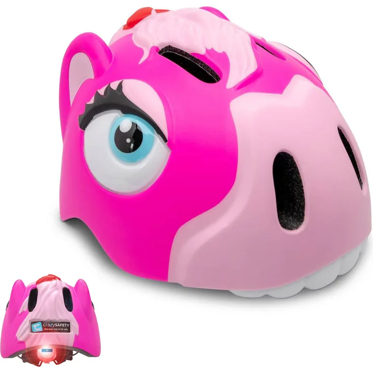 Crazy Safety Fahrradhelm für Kinder | Pink Pony | EN 1078
