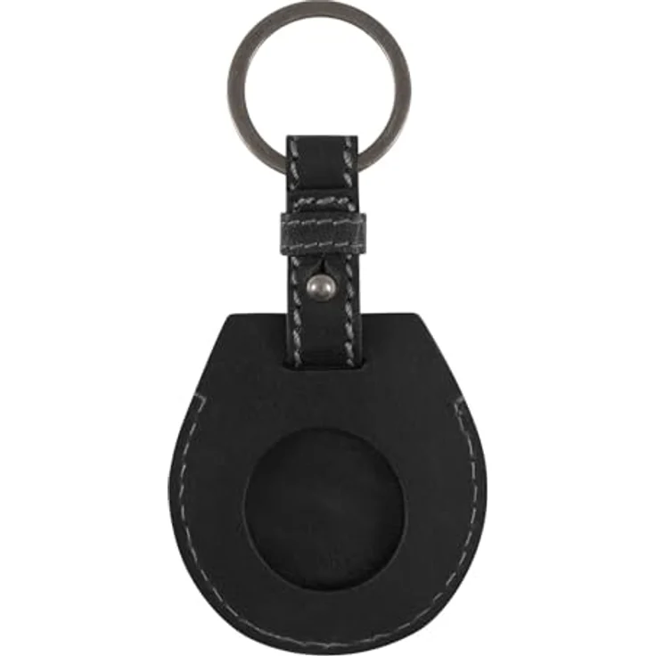 camel active Field Herren Schlüsselanhänger, RFID-Schutz, Leder, klein, schwarz, mit 1 Schlüsselring und Tracking Tag Fach – Bild 2
