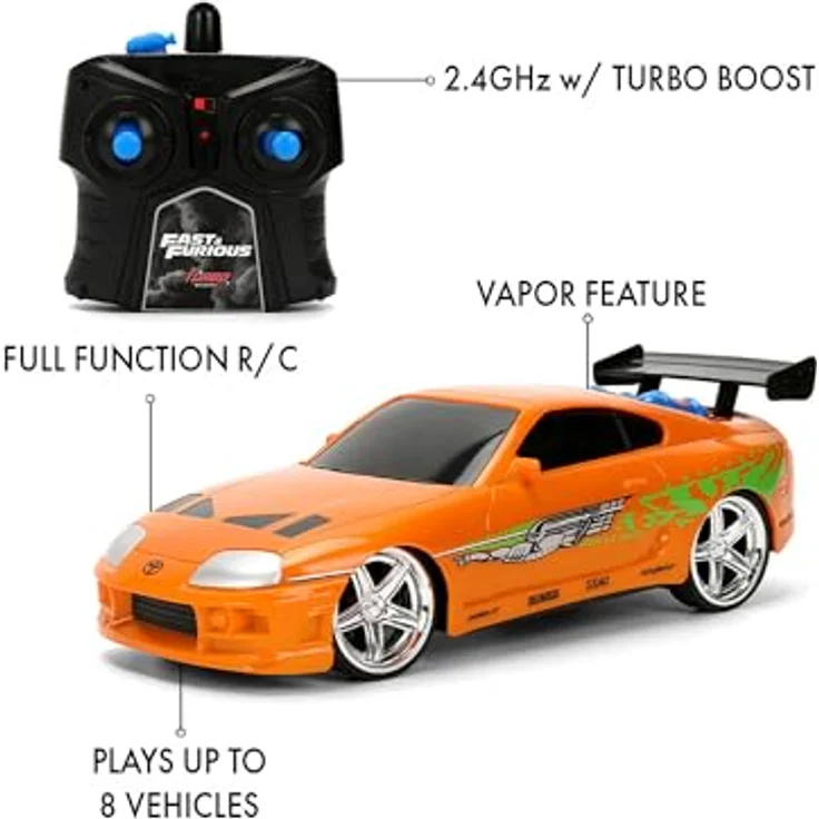 Jada Fast&Furious RC Nitro Powered Vapor 1:24, ferngesteuertes Fahrzeug mit 2-Kanal-Fernsteuerung, Turbo-Funktion und USB-Ladefunktion – Bild 3