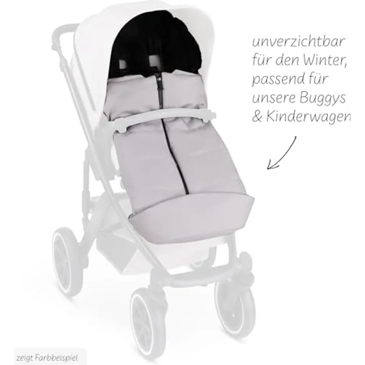ABC Design Winterfußsack - Black, warm gefüttert, wasserabweisend, für alle Kinderwagen & Buggys geeignet – Bild 7