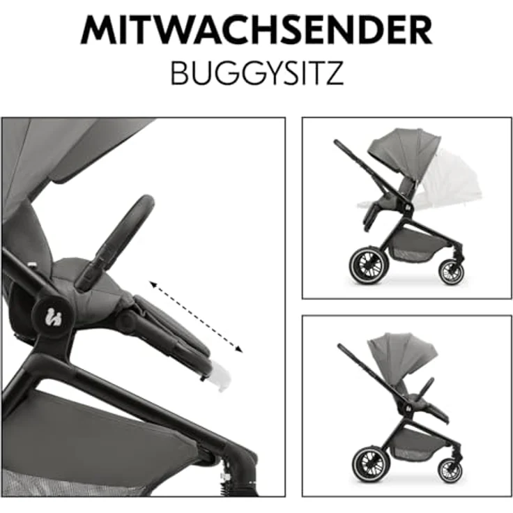 Hauck Kombi-Kinderwagen Move N Care Set - Dark Grey inkl. Gratis Mobilitätsgarantie – Bild 3