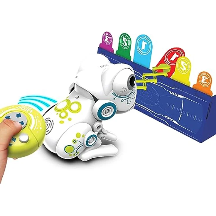 Silverlit Robo Frog YCOO, Ferngesteuerter Roboterfrosch mit dehnbarer Zunge, springfähig und Geräuschfunktionen, inkl. Spielzubehör – Bild 3