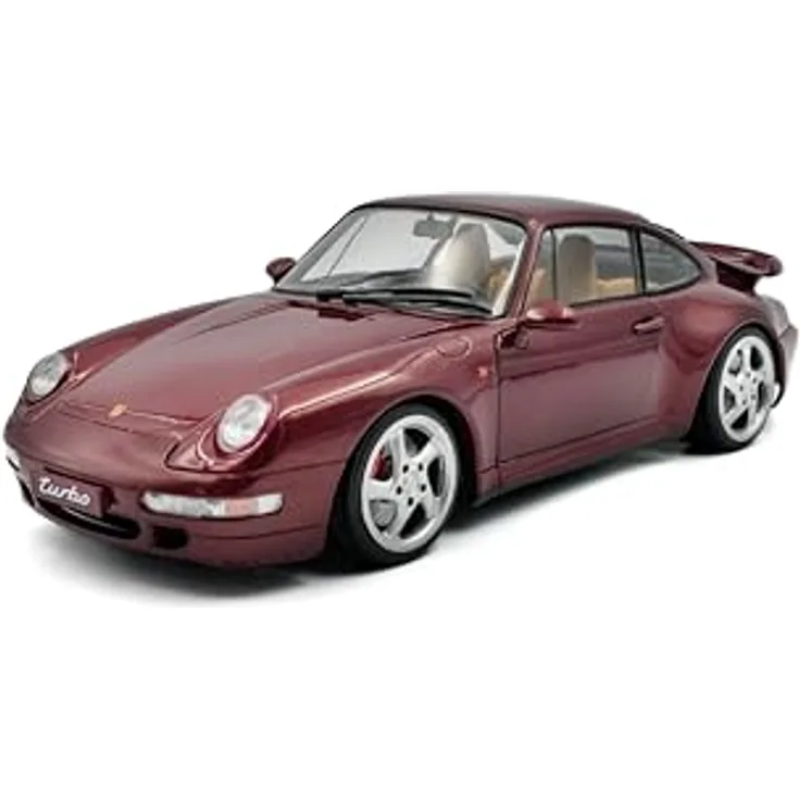 Solido 1:18 Porsche 911 (993) Turbo 1997, detailgetreues Modellfahrzeug in Silber, hochwertiger Kunststoff