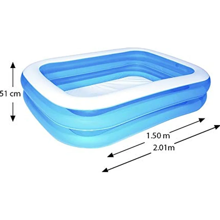 Bestway Sporting Family Schwimmpool Kinder Planschbecken ca. 201 x 150 x 51 cm Pool in blau – Bild 3