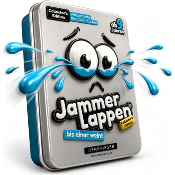 DENKRIESEN JAMMERLAPPEN® Collector's Edition, Kartenspiel | Wasserfest | Für 2-6 Spieler ab 9 Jahren | Hochwertige Metall-Box | Lustiges Familienspiel für Spieleabende – Bild 1