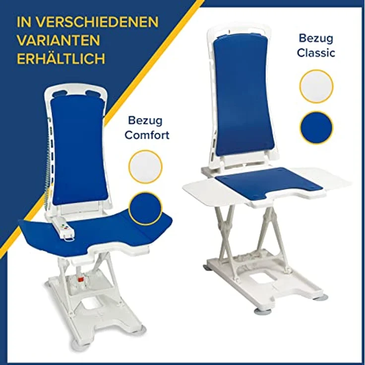 Drive Medical Badewannensitz Badewannenlifter Bellavita 2G mit Comfort Bezug Blau – Bild 7
