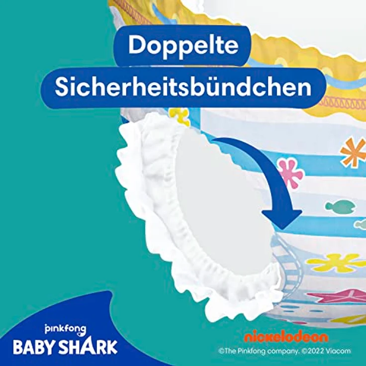 Pampers Schwimmwindeln Splashers Gr. 3-4 (6-11 kg), 12er Pack x 8, mit doppelten Beinbündchen und wasserinspirierten Motiven – Bild 5