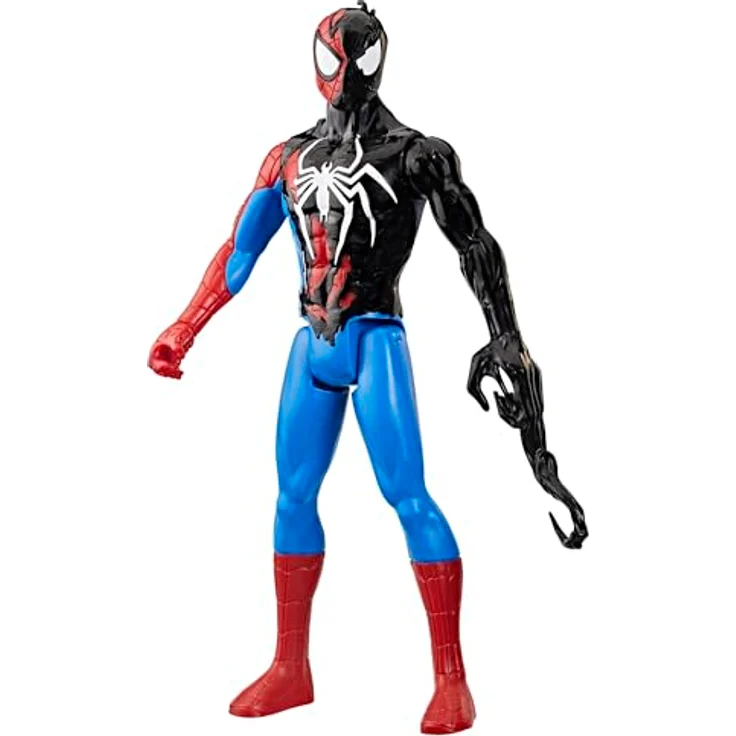 Marvel Spider-Man VenomVersus Titan Hero Serie Spider-Man Action-Figur, 30 cm, beweglich, schwarz – Bild 2