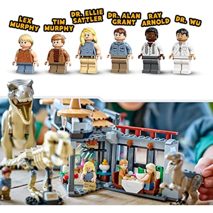 LEGO 76961 Jurassic Park Angriff des T. rex und des Raptors aufs Besucherzentrum, Dinosaurier Spielzeug für Kinder ab 12 Jahren – Bild 4