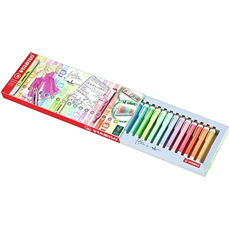 Textmarker - STABILO swing cool - 18er Tischset - mit 18 verschiedenen Farben, 8 Leuchtfarben und 10 Pastellfarben – Bild 1