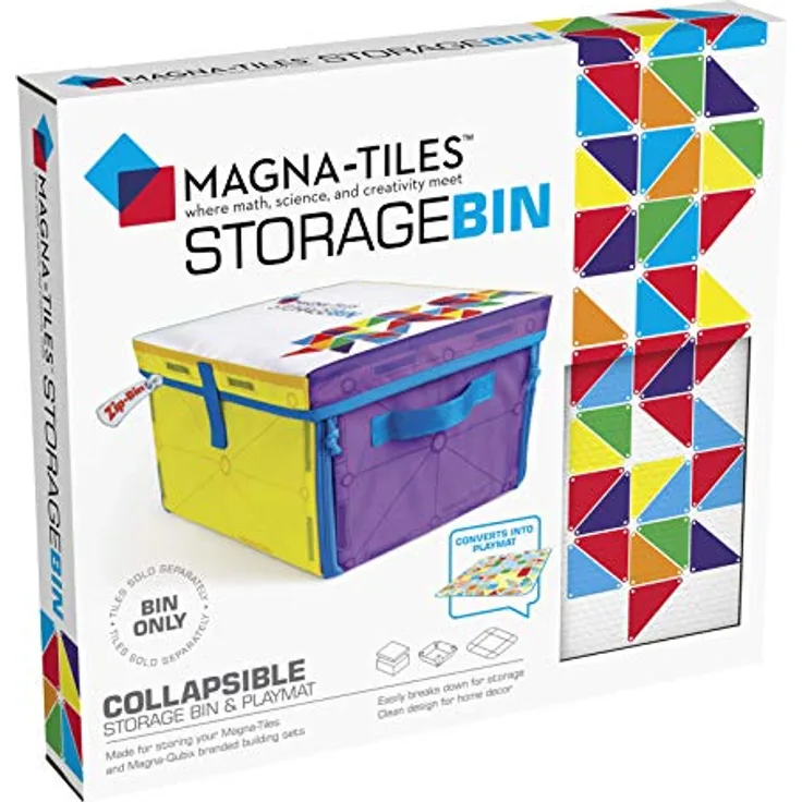 Magna-Tiles Storage Bin and Interactive Play-Mat