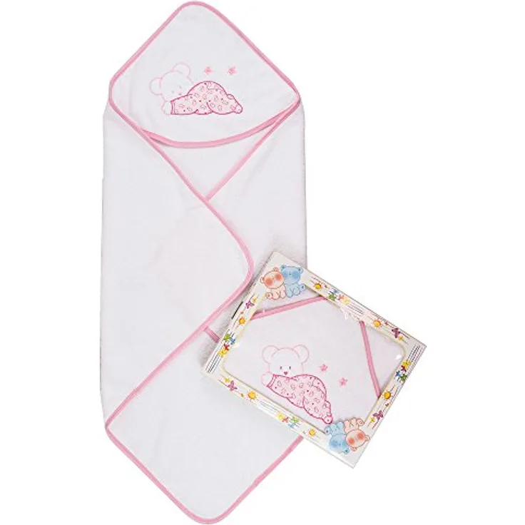 Bubabù Yoghy Bademantel, dreieckig, 75 x 75 cm Rosa