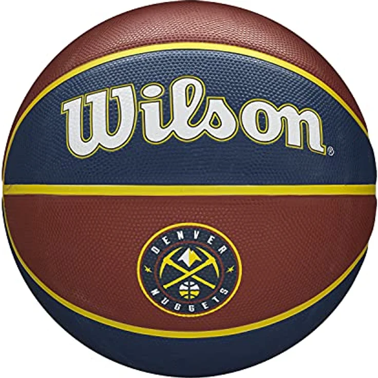 Wilson Basketball NBA TEAM TRIBUTE, DENVER NUGGETS, Outdoor, Gummi, Größe: 7 – Bild 1