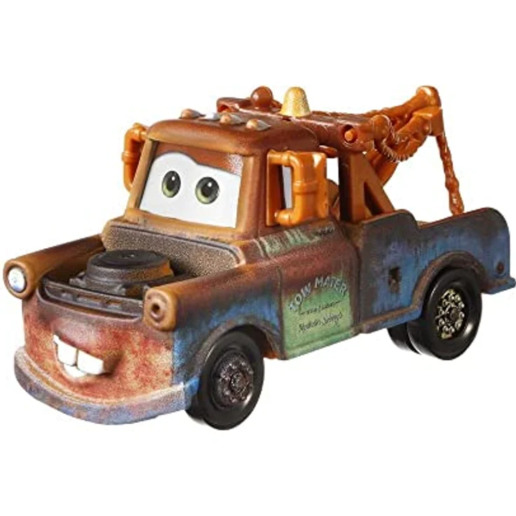 Disney Cars Spielzeug-Rennwagen Mater Road Trip HHT96 1:55 Autos Mattel Fahrzeuge, Hook On the Road-Version, Metall, ab 3 Jahren – Bild 5