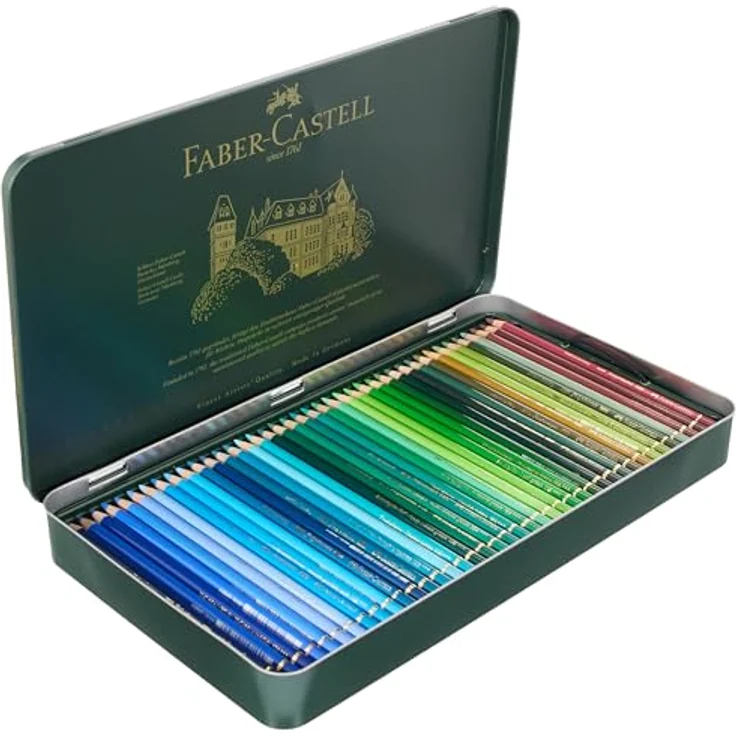 Faber-Castell Polychromos Künstlerfarbstifte, 120er Set im Metalletui, hohe Farbsättigung und Lichtbeständigkeit – Bild 5